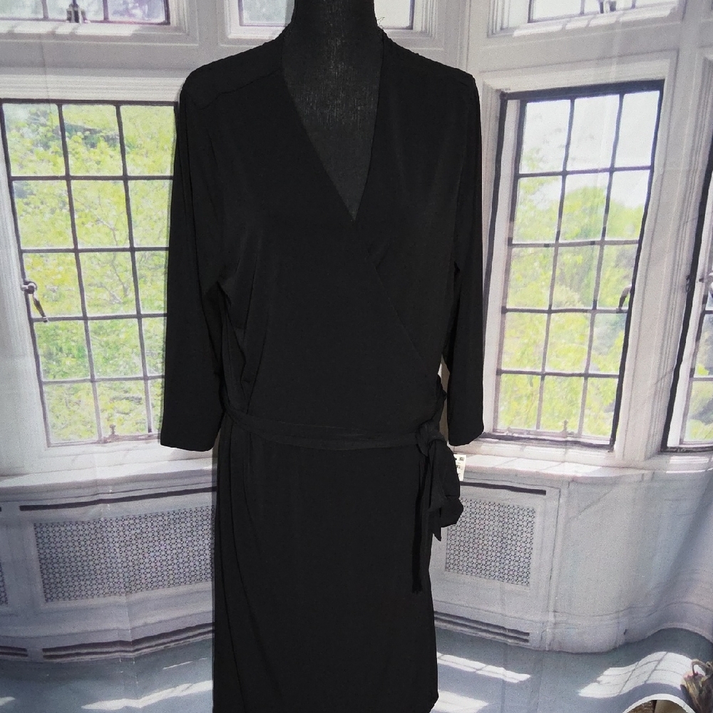 Alfani Classic Black Wrap Dress